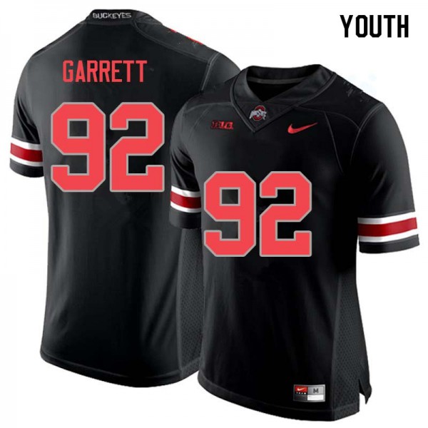 Ohio State Buckeyes #92 Haskell Garrett Youth Official Jersey Blackout OSU21396